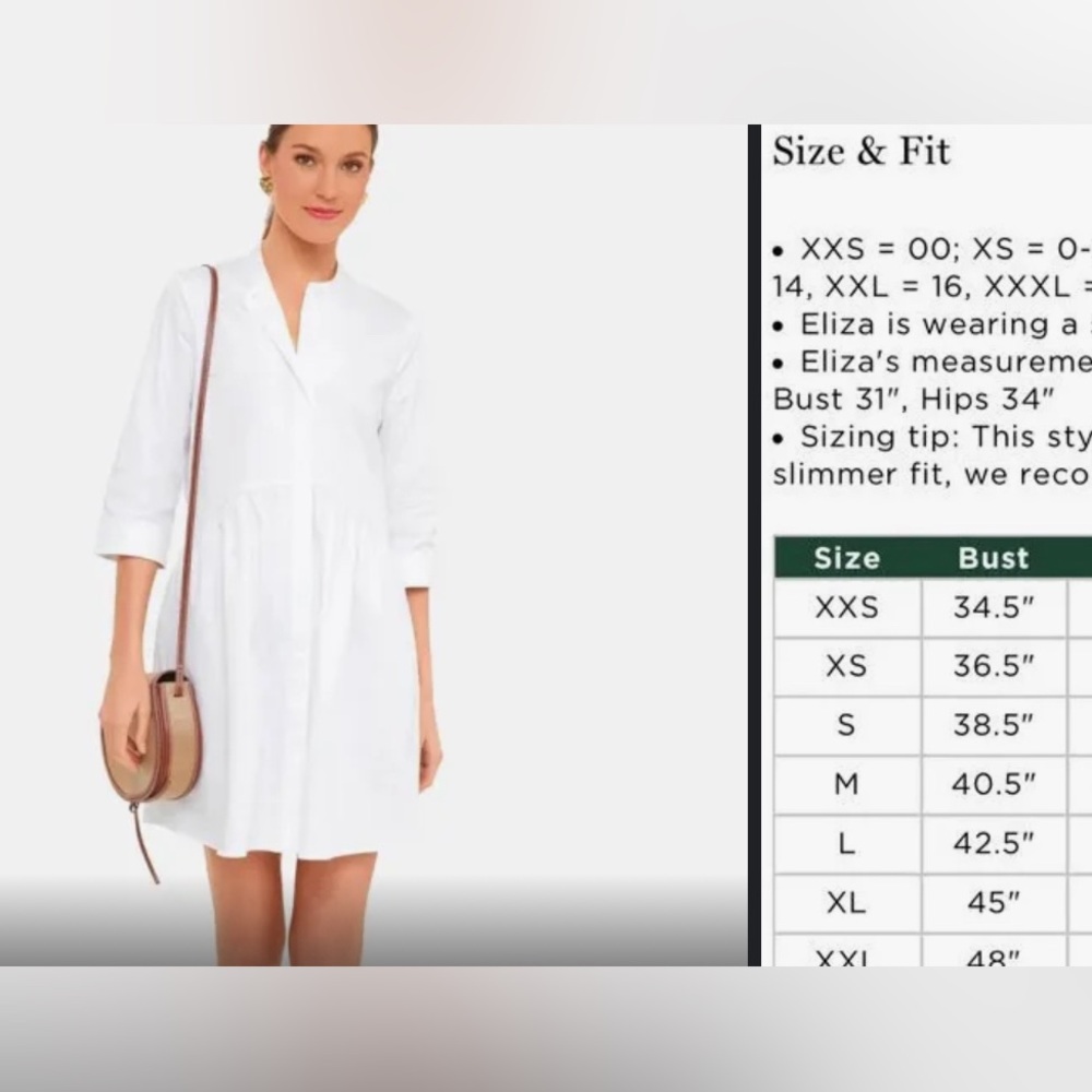 Tuckernuck White Long-Sleeve V-Neck Shirt Dress